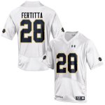 Notre Dame Fighting Irish Men's Nicco Fertitta #28 White Under Armour Authentic Stitched College NCAA Football Jersey JHA0699MN